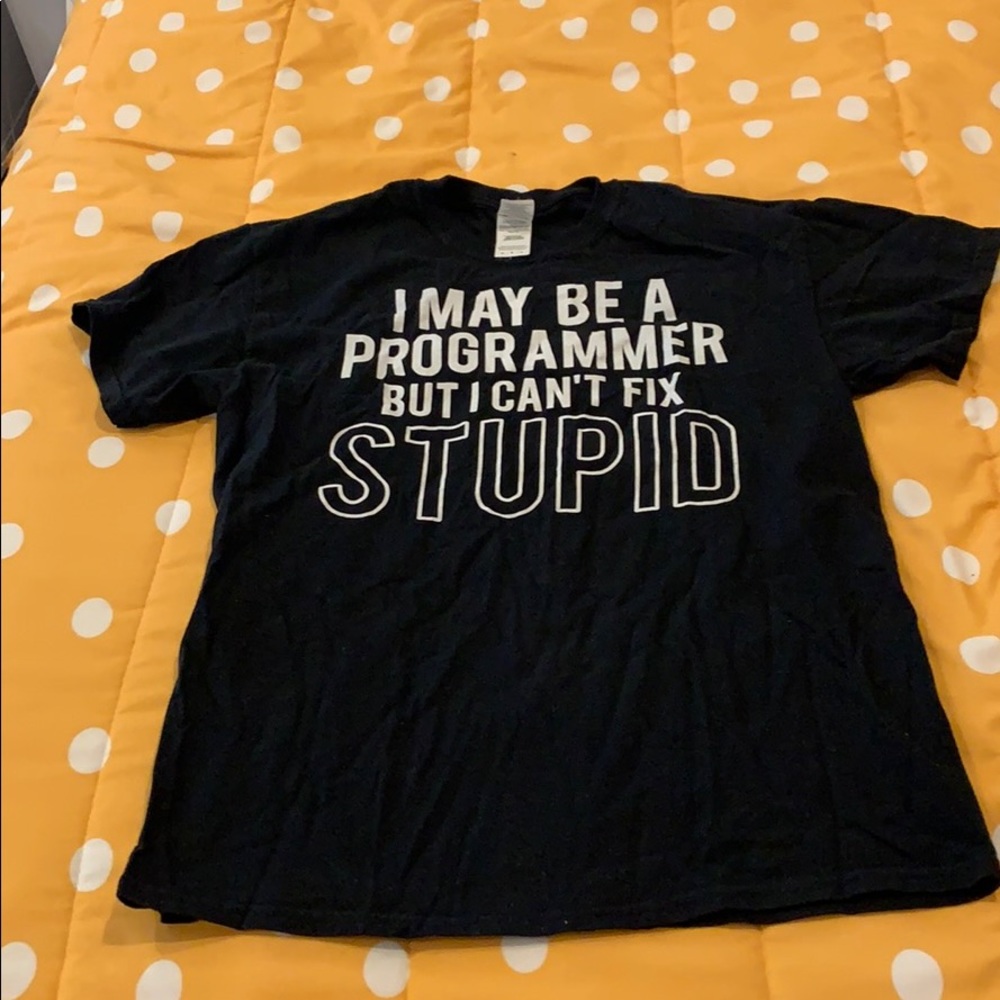 SALE! NWOT men’s medium graphic “programmer” tee, only $5!